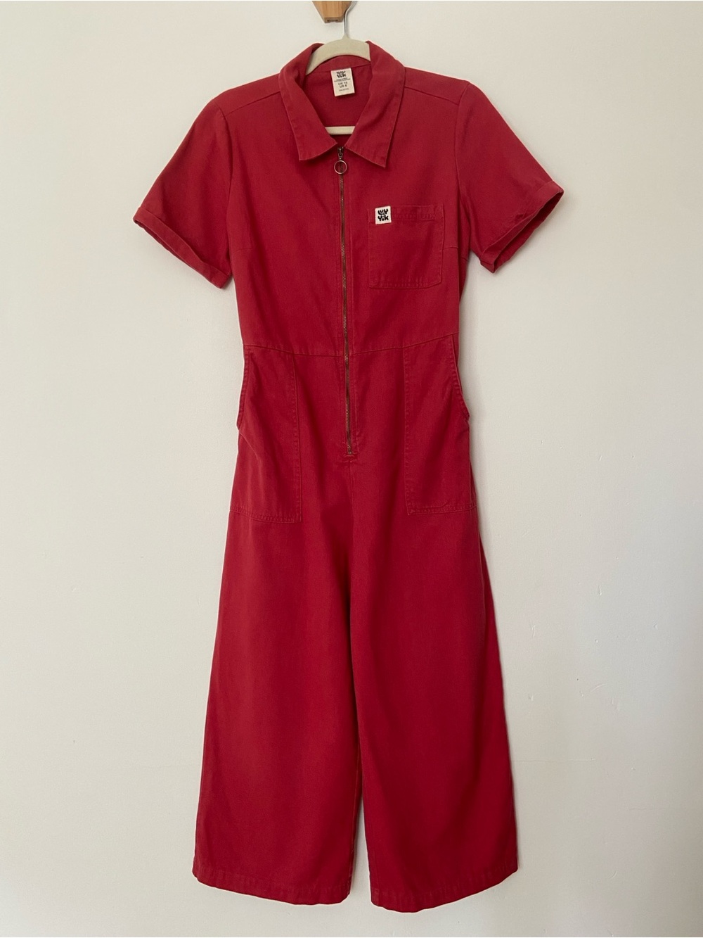 Lucy and Yak Ragan Denim Jumpsuit True Red Wash size 6 - Picture 6 of 12